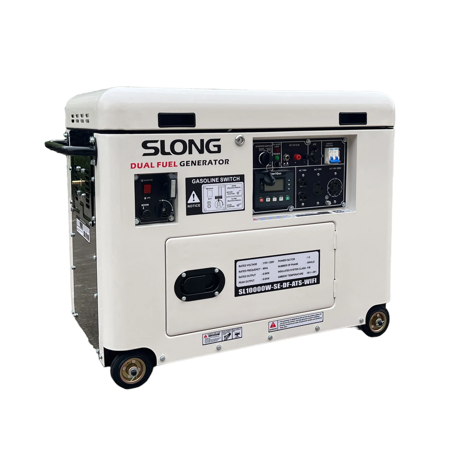 E.SLONG  back up power dual fuel 7500 watt generator for home standby