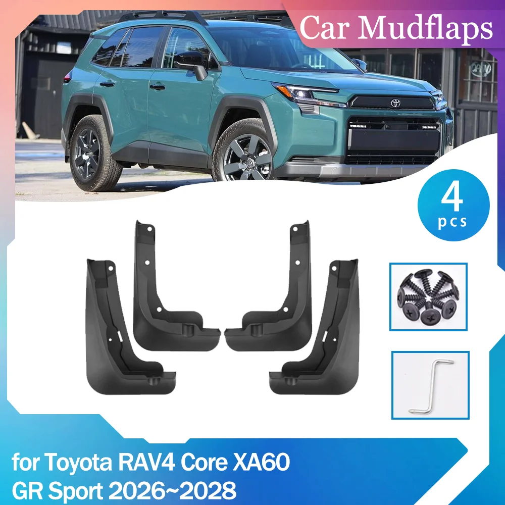 

Car Mud Flaps for Toyota RAV4 Core XA60 GR Sport 2026~2028 Mudflaps Mudguards Splash Guards Cover Front Rear Fender Accessories