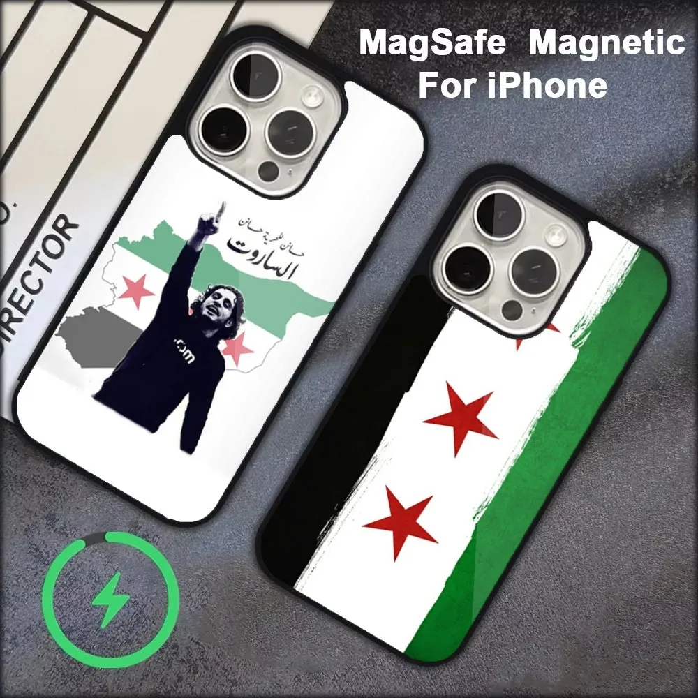 Syrian R-Revolution Flag Phone Case  For iPhone 16,15,14,13,12,11,Pro,Max,Plus,Mini, Magsafe,Magnetic Wireless Charging Case