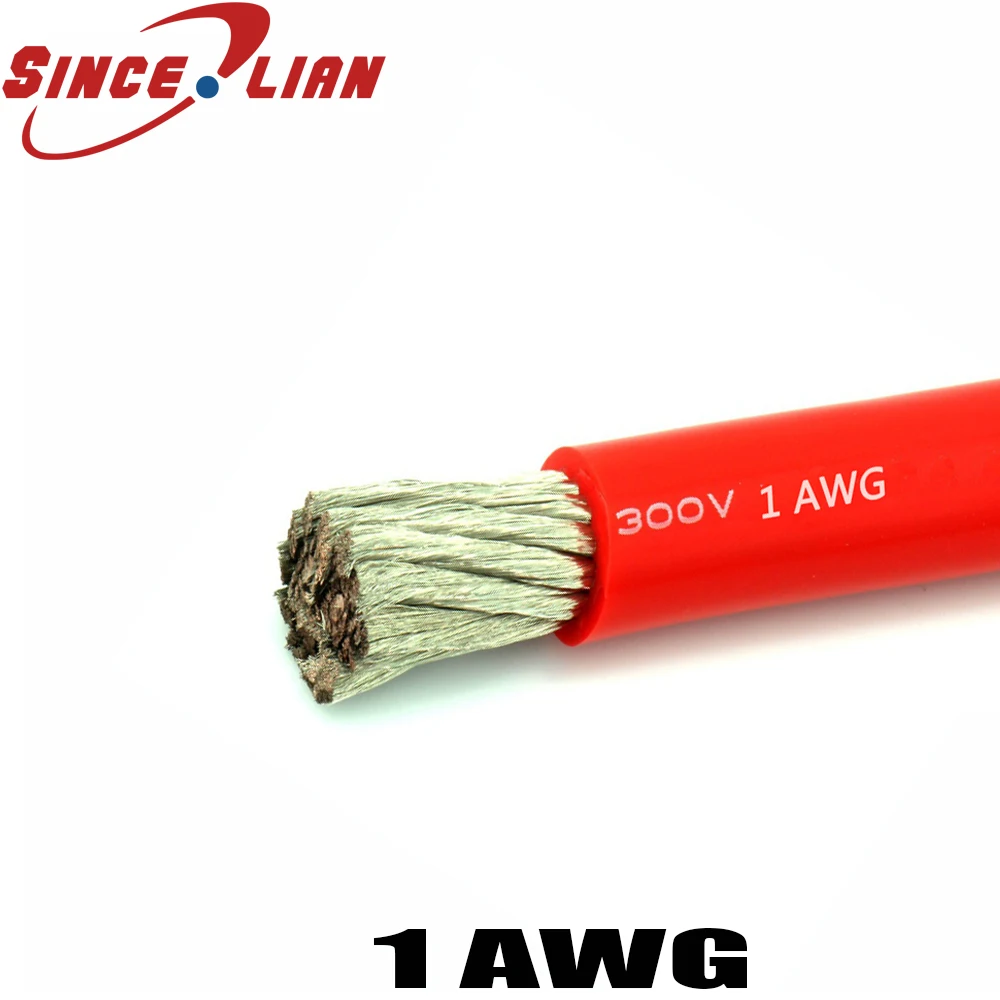 

AWG Silicone Line Ultra Flexiable Test Line Cable 1AWG -60-200 Degree High Temperature High Voltage 1AWG Wire Power Cord