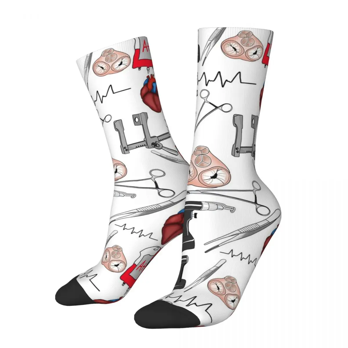 

Cardiac Surgery Socks Harajuku Super Soft Stockings All Season Long Socks Accessories for Man's Woman's Birthday Present