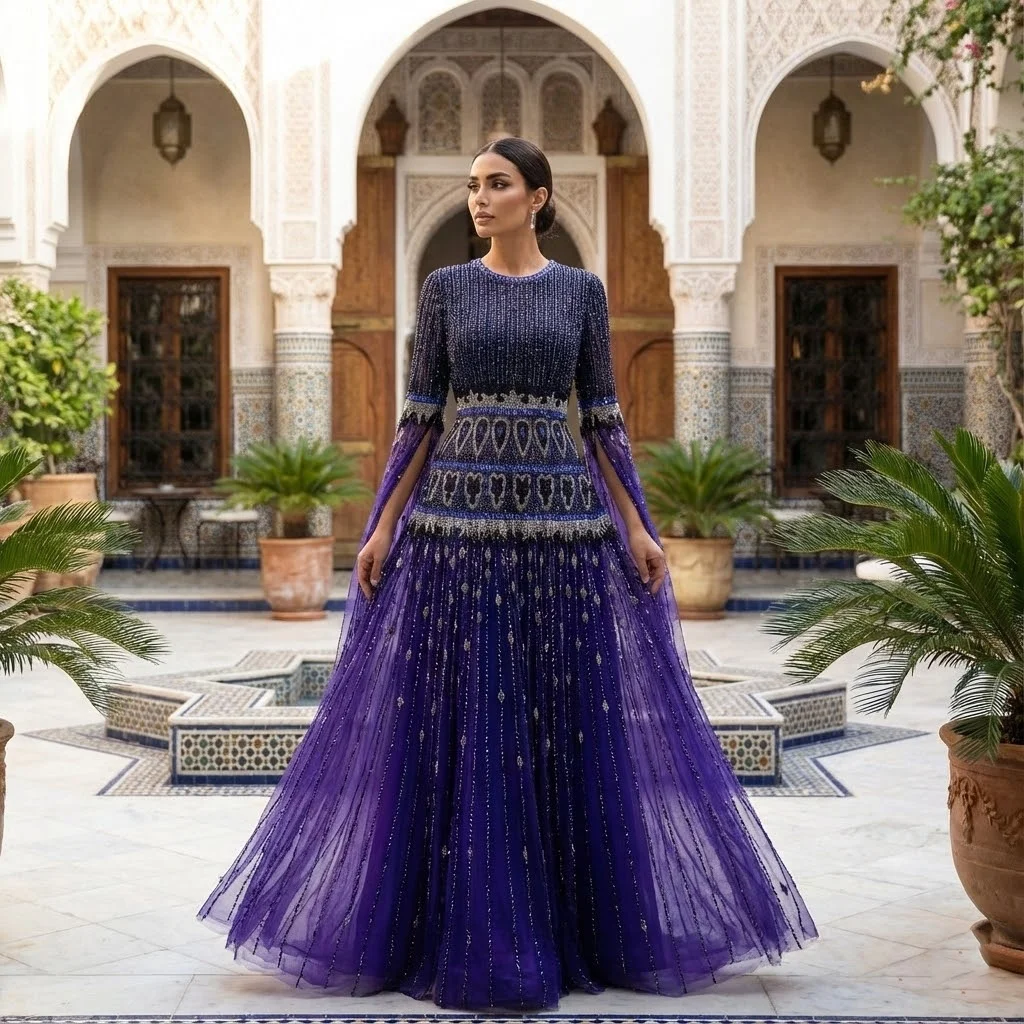 Sharon Said Modest Long Sleeve A Line Evening Dress Luxury Beaded Crystal  Women's Formal Occasion Party Gowns SS009 Customized - AliExpress 320