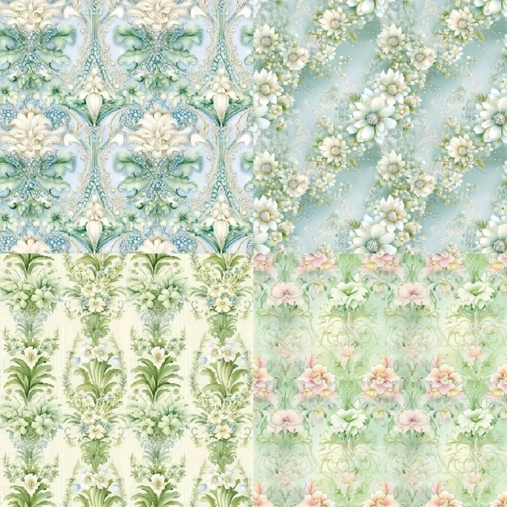 KSCRAFT 24sheets Flowers Paper Pack for DIY Scrapbooking Card Making Album Paper Craft