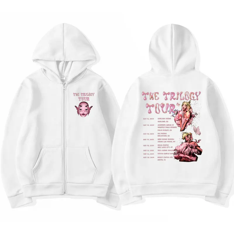 Rapper Melanie Martinez The Trilogy Tour 2024 Zip-up Hoodie Men Women Winter Fleece Zipper Jacket Sweatshirt Streetwear Coats