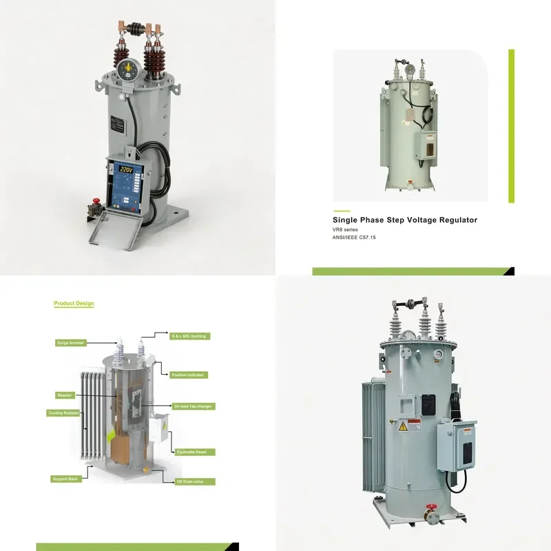 for SVR Series 14.4KV 19.9KV Automatic Voltage Regulator 50KVA to 1000KVA Column Type Oil Immersed Transformer Factory Price