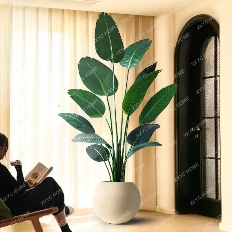 Simulation green plant traveler banana paradise bird potted plant ornament living room decoration floor fake tree