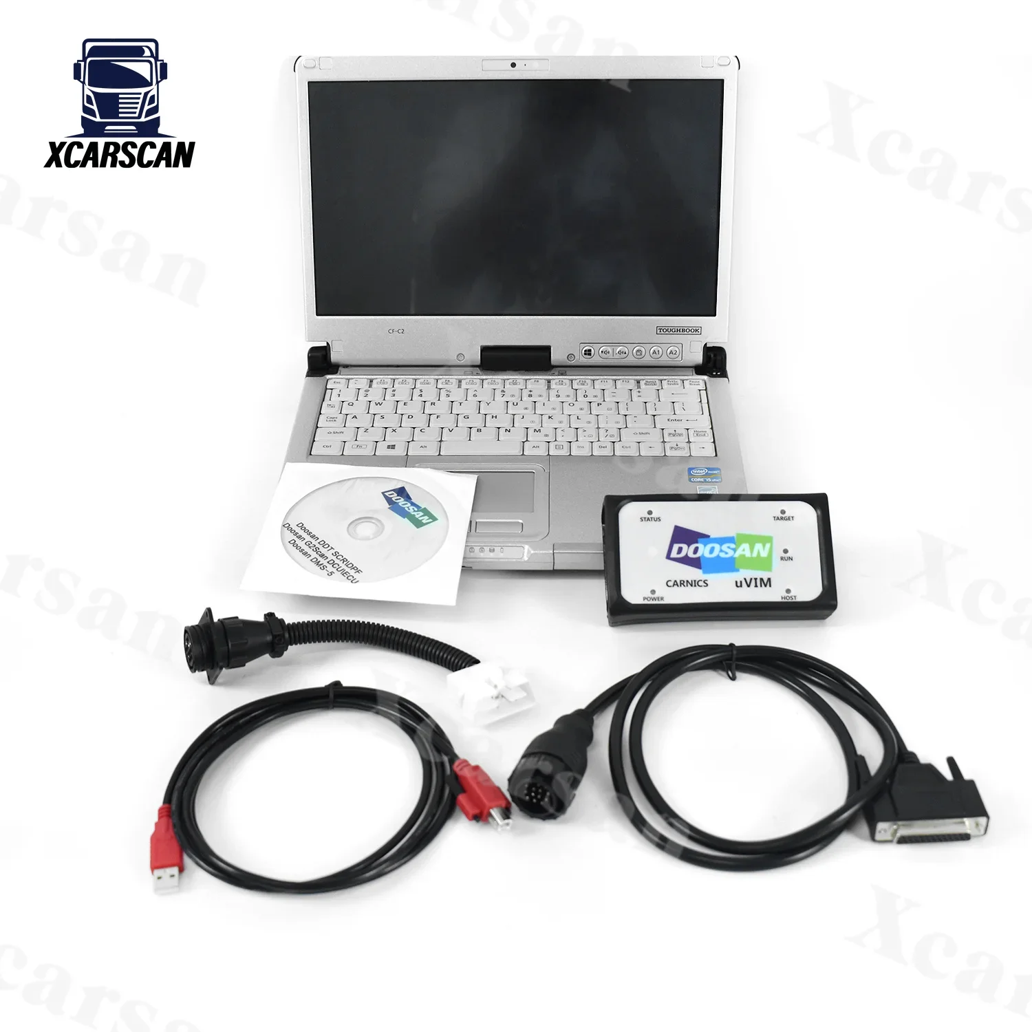 CFC2 Laptop For Doosan Diagnostic Tool uvim Engine Fault Detector DDT SCR DPF DCU ECU Excavator Forklift Scanner Tool