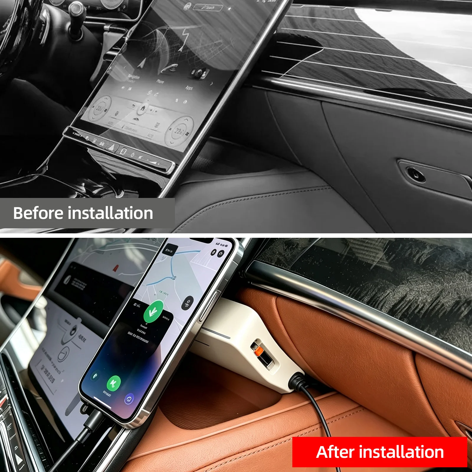 For Mercedes-Benz S-Class W223 for Maybach 2021-2026 Fast Charging Car Charger Cigarette Lighter Docking Station Accessories