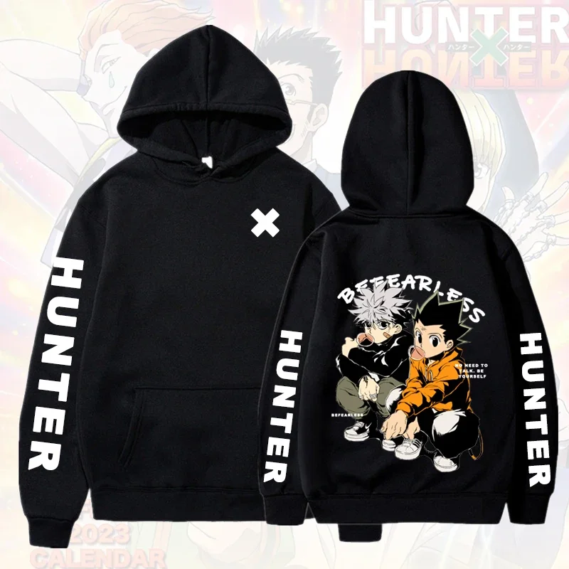 Hunter X Hunter Japan Anime Men Women Hoodies Killua Zoldyck Gon Harajuku Unisex Pullover Casual Plus Size Sweatshirt Streetwear