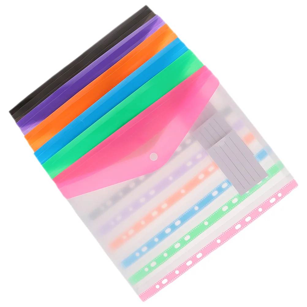 6Pcs Clear Document Folders Practical File Bags for Company Employees Students Teachers File Storage Bags Document Pouches
