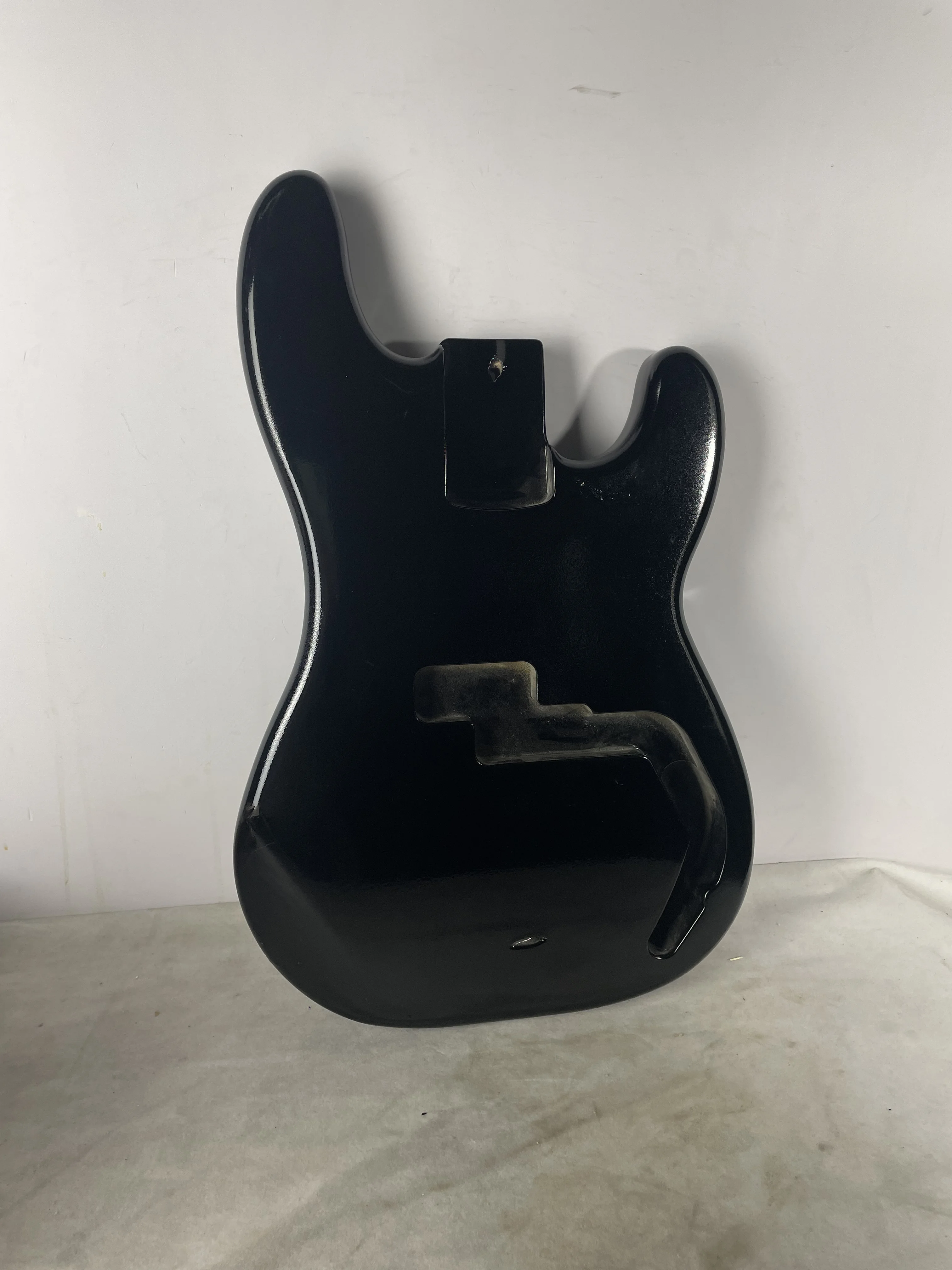 Defective Electric Bass Guitar Body, Finished Bass Body,Maple Wood Body,Black Color, Custom Shape,High Quality