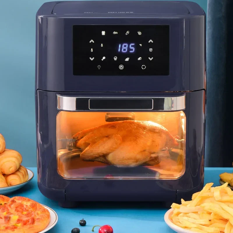 Electrodomésticos, freidora automática con pantalla táctil LED, horno eléctrico, MZG-DZ1022, freidora de aire sin aceite, 220V/1700W, multifuncional