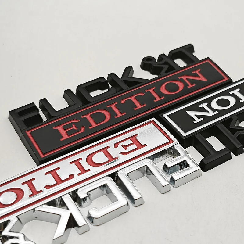 ثلاثية الأبعاد طبعة FUCKIT شعار ملصق شارة درابزين مضحك الشارات سيارة شاحنة استبدال الباب الديكور لسيارة عالمية SUV #2