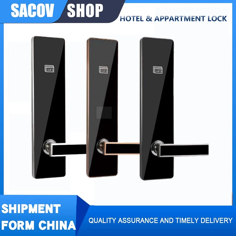 Electronic RFID Hotel Door Lock System Swipe Card Smart Door Lock Intelligent Safe Keyless Electronic Digital Door Lock