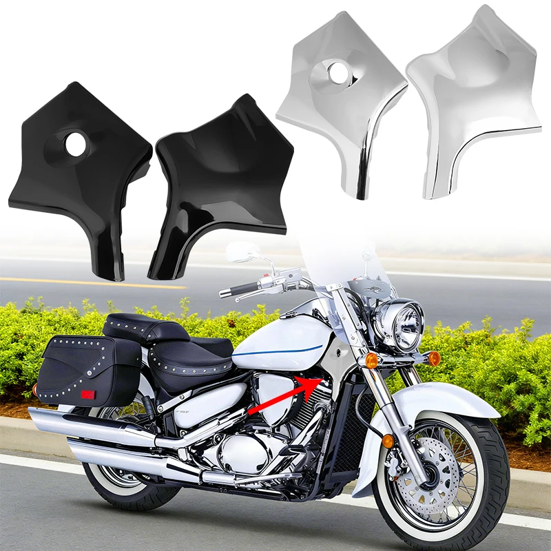 

Front Fork Neck Fairing Cover Protector For Suzuki Boulevard Voluisa C50 VL400 VL800 2001-2017 2016 2015 2014 2013 Chrome/Black