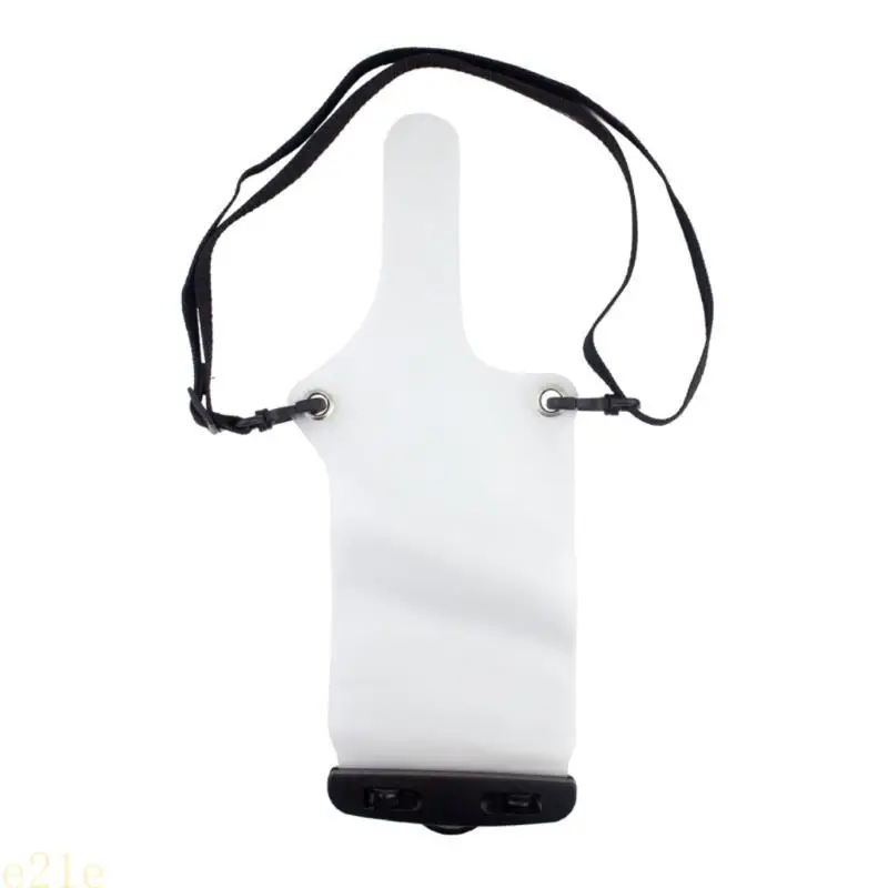 

E21E PortableTwo WayRadio Waterproof Rainproof Bag Case Pouches WalkieTalkie Radio Clear White Full Protector