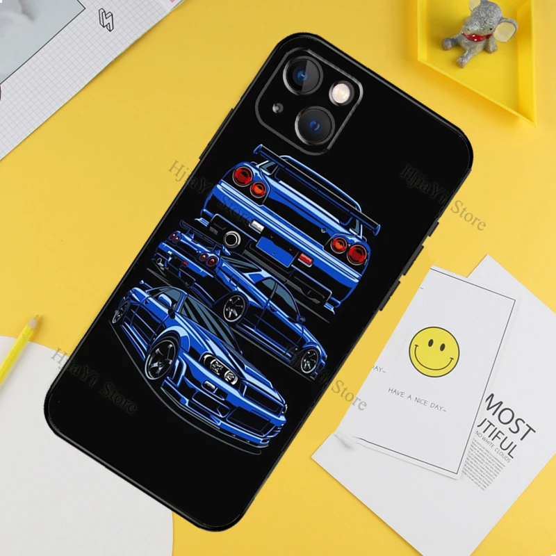 Skyline GTR R32 Case For iPhone 11 12 13 14 15 16 Pro Max Mini X XR XS MAX Plus Phone Back Cover