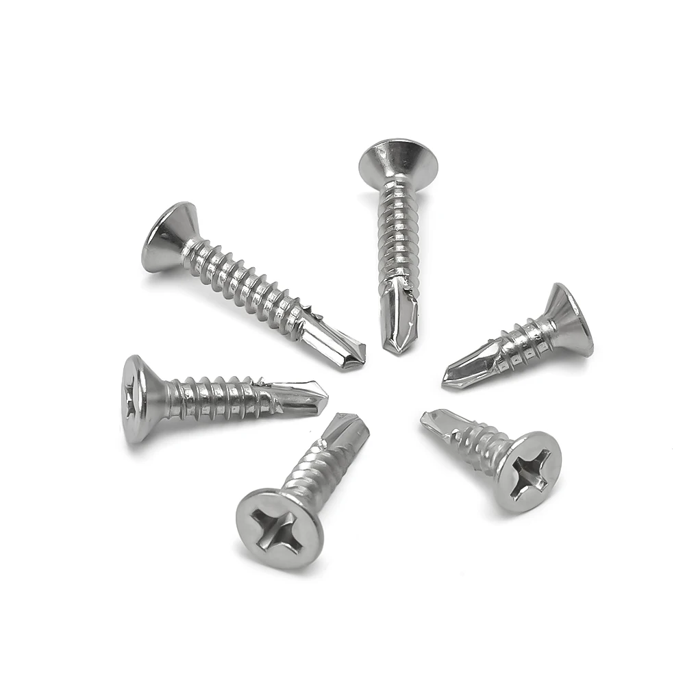 Phillips Drilling Screws 410 Stainless Steel Woodworking Metalwork Drywall Flat Head  Countersunk Insert Self Tapping Screws