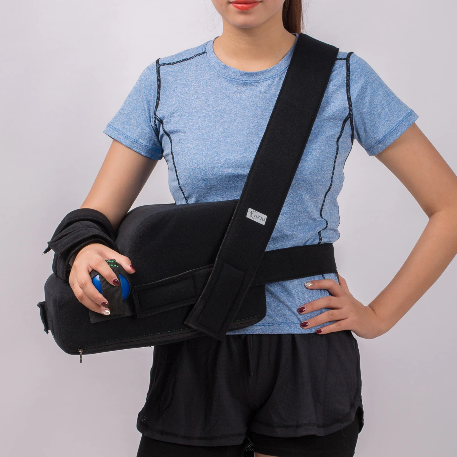 Shoulder Immobilizer with 45°Contoured Pillow, Shoulder Abduction Sling for Injury Support Rotator Cuff, Dislocated, Broken Arm