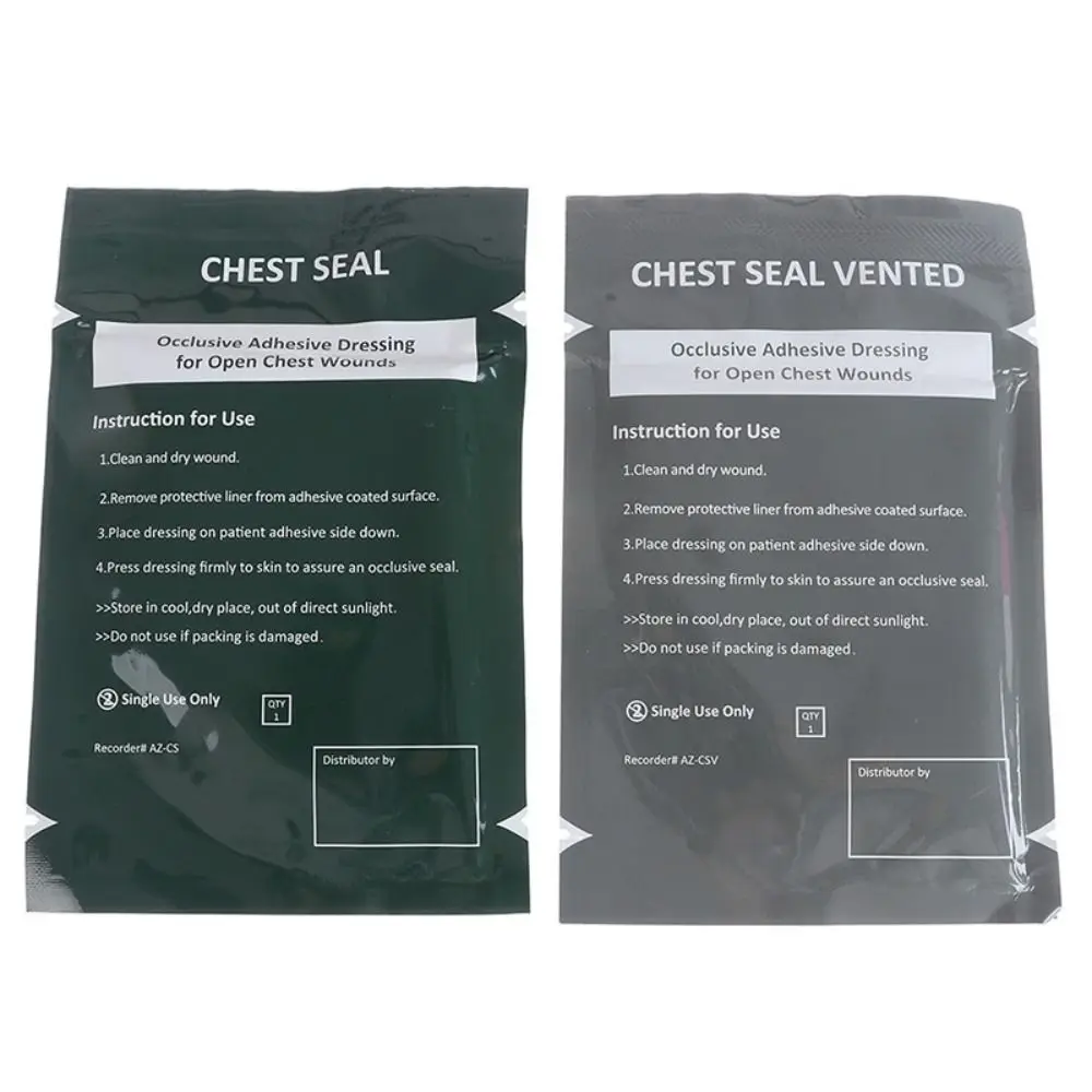 Occlusive Adhesive Vent Chest Seal Transparent Advanced Adhesive Trauma Sticker Patch Life-Saving With Hole Outdoor Chest Seal