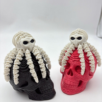 3D Printing Skulls, Skulls, Octopus Statues, Cthulhu Mythical Octopus Statues, Flexible and Movable, Home and Office Decoration