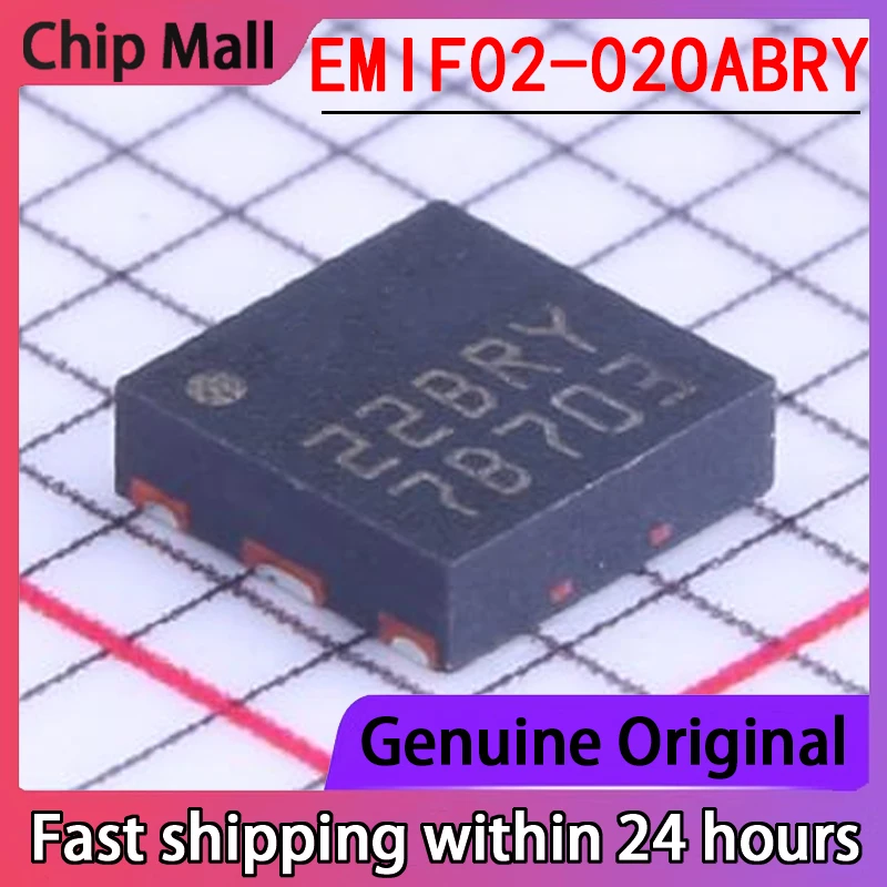 2PCS Brand New Original EMIF02-02OABRY Packaged QFN-6 EMI Filter (RC, LC Network) Genuine