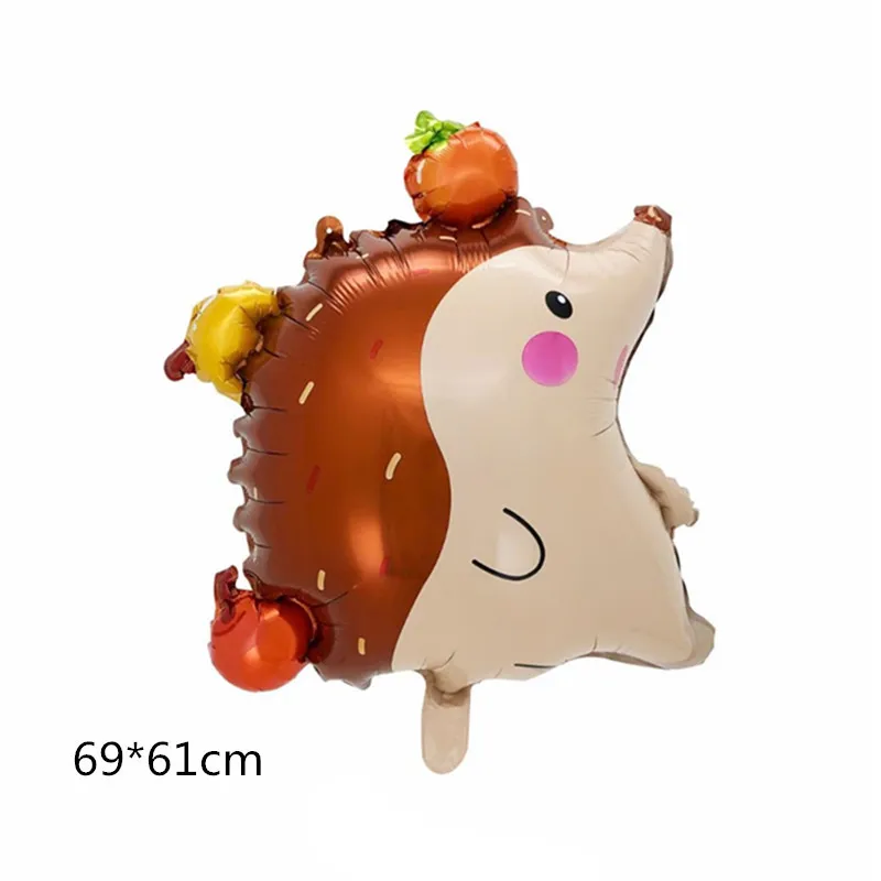 Cute Fruit Hedgehog Balloon for Children, Birthday Party Decoration, Aluminum Film