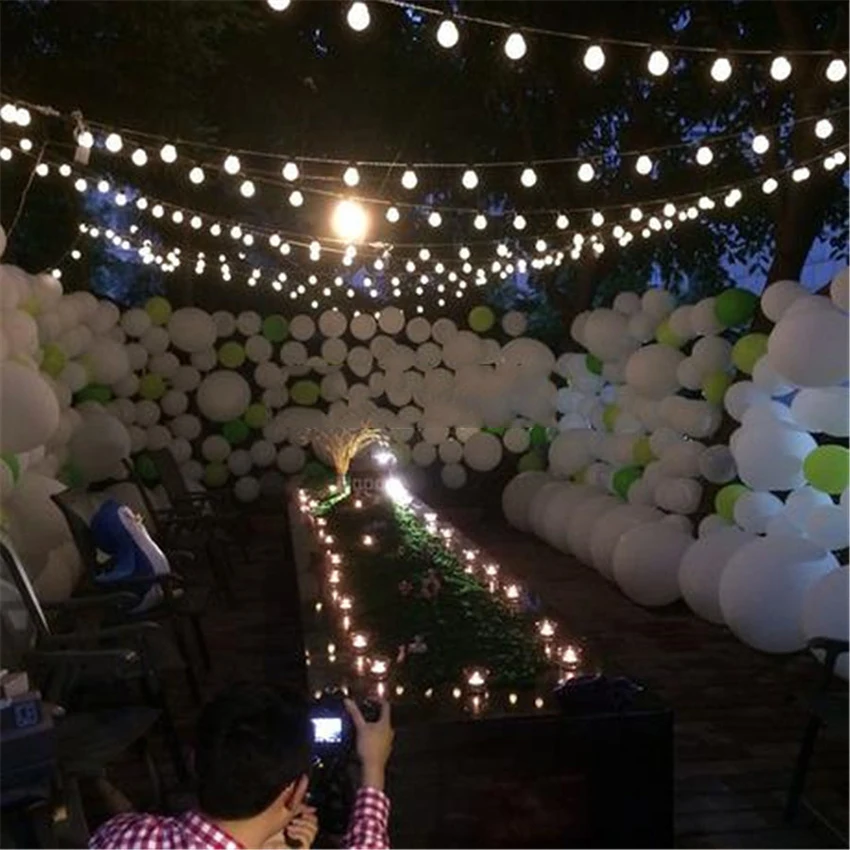 2.5m 5m 10m 5cm bola grande led string luz ao ar livre globo de natal balões luzes de fadas festa de casamento pop ano jardim guirlanda