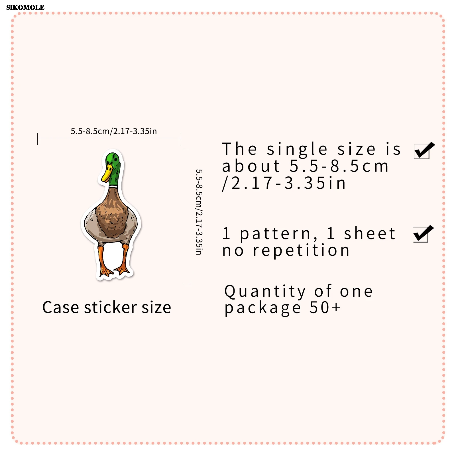 ملصقات كرتونية ، بطة ، بطة ، بطة ، حيوانات ، ديكور كاواي للكمبيوتر المحمول ، حقائب سفر ، شارات ، للأطفال ، 10/30/50 #6