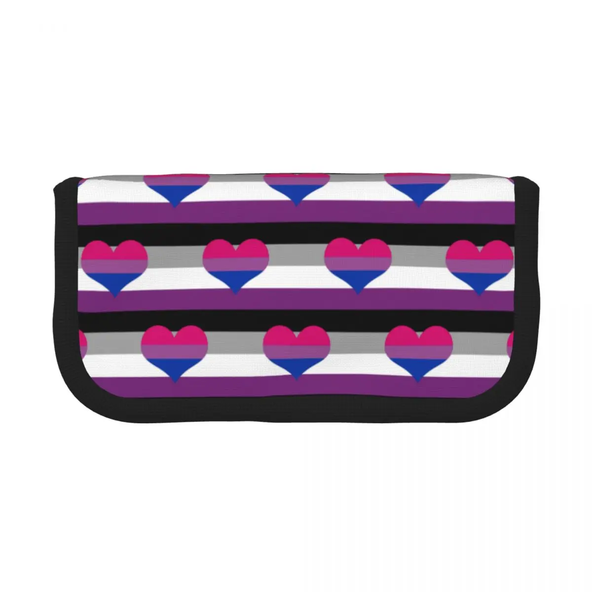 Asexual Biromantic Pride Flag Pencil Cases for Student Gifts Pen Box Pencil Bag Big Capacity Pencil Pouch Pen Holder