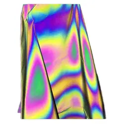 140cmx50cm Rainbow Garment Accessories Bright Retro Reflective Magic Gradient Color DIY Fabric