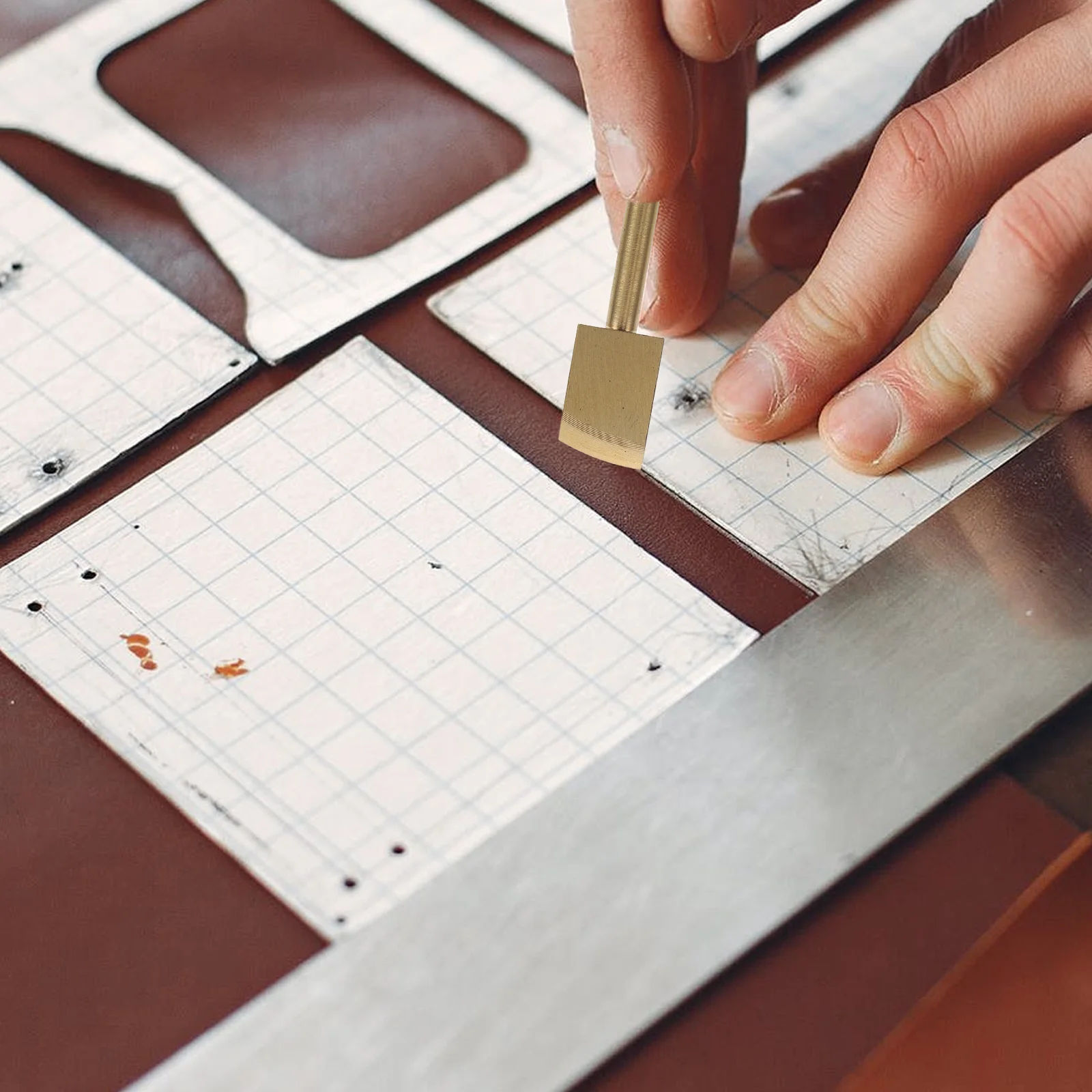 4 قطعة أداة تشذيب الحواف النحاسية لتلميع تلميع الحرف اليدوية - أداة تقطيع الملمع