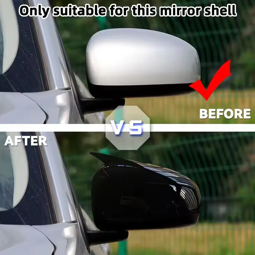 2PCS For Nissan Sentra/Sylphy 2006-2012 Car Rearview Side Mirror Cover Wing Cap Exterior Door Rear View Trim Decoration Part