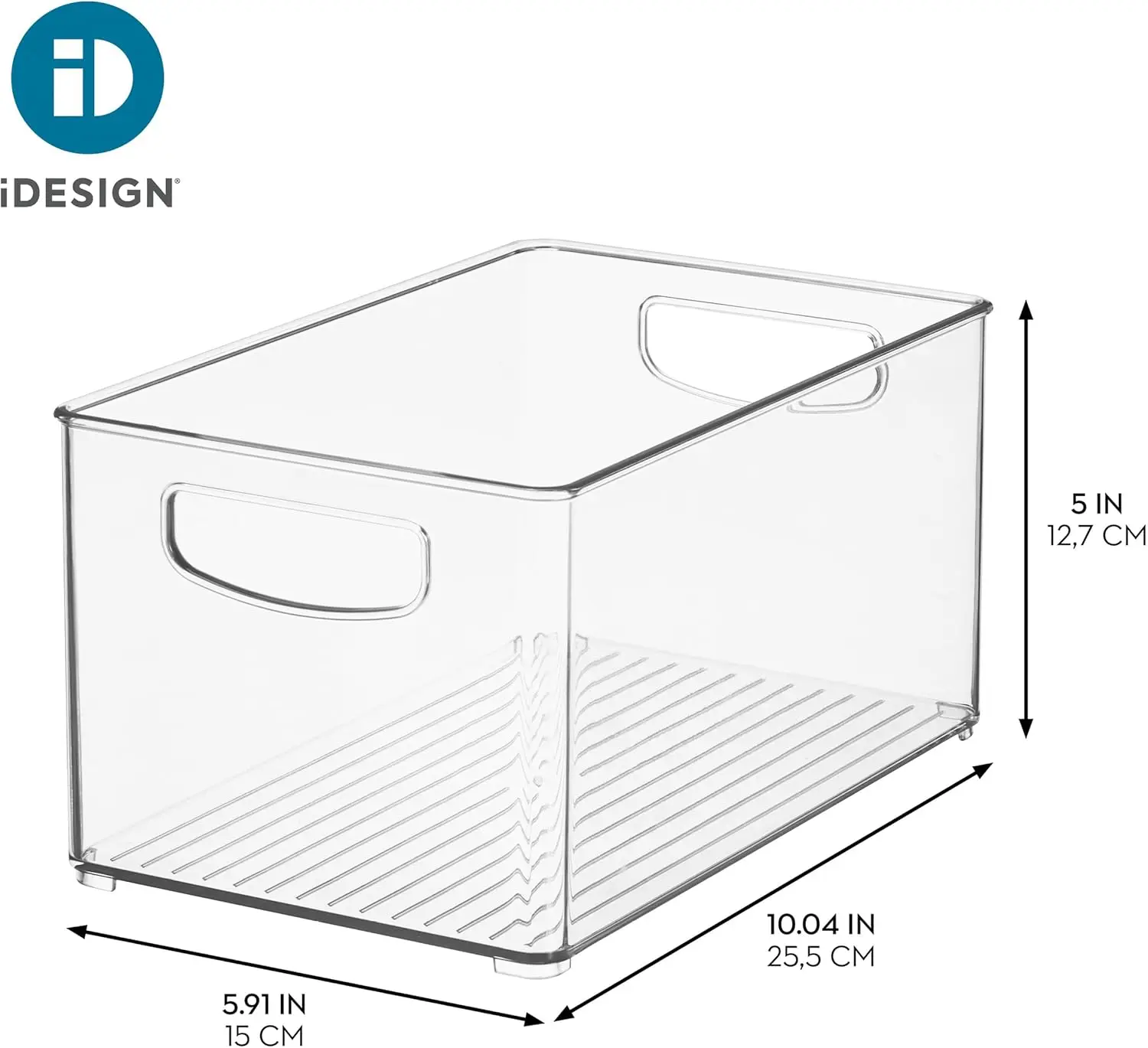 Stackable Clear Plastic Storage Bins, 6-Pack for Kitchen Pantry Fridge Organizer