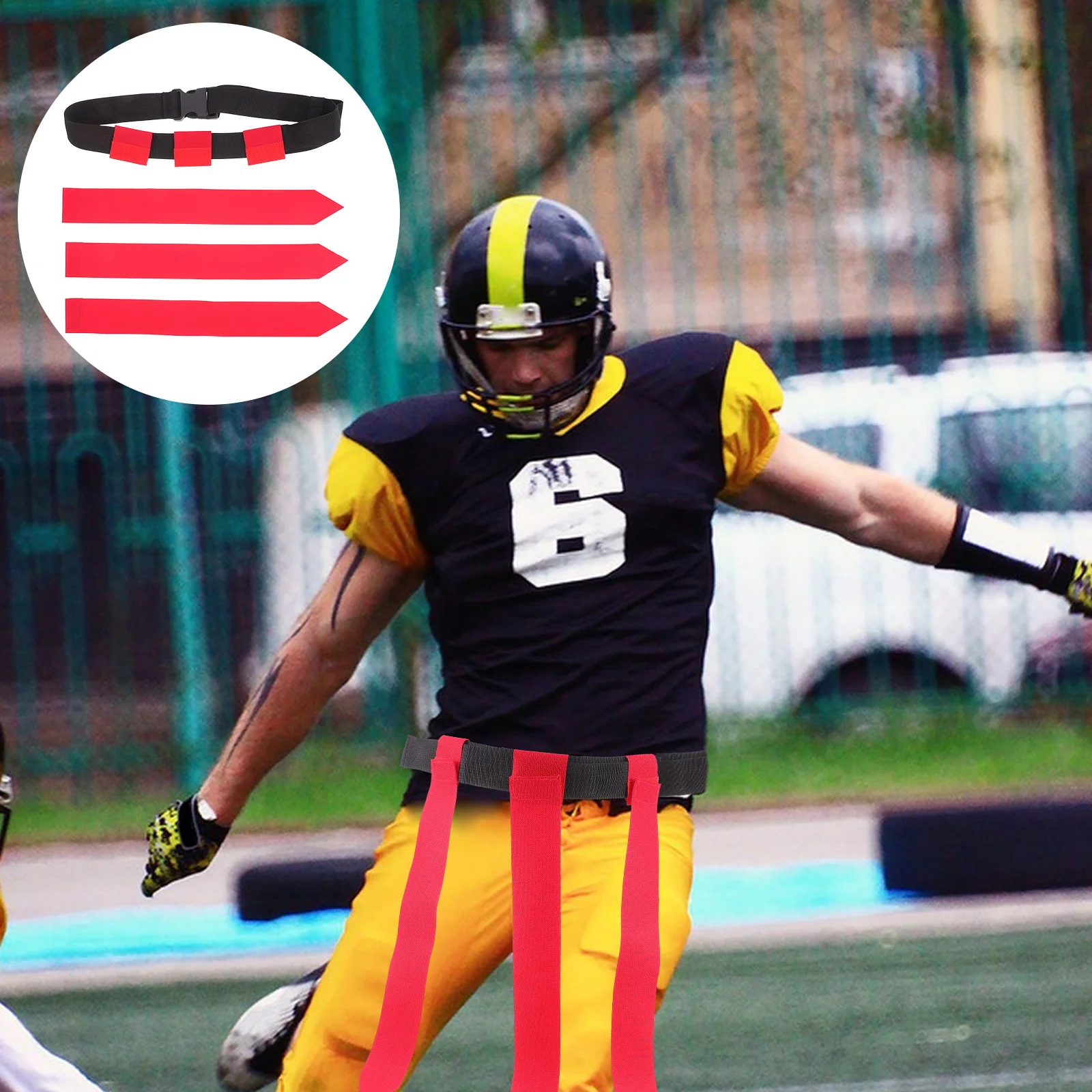 

Football Equipment Outdoor Adjustable Belt Flag Red Flags for Soccer Waist