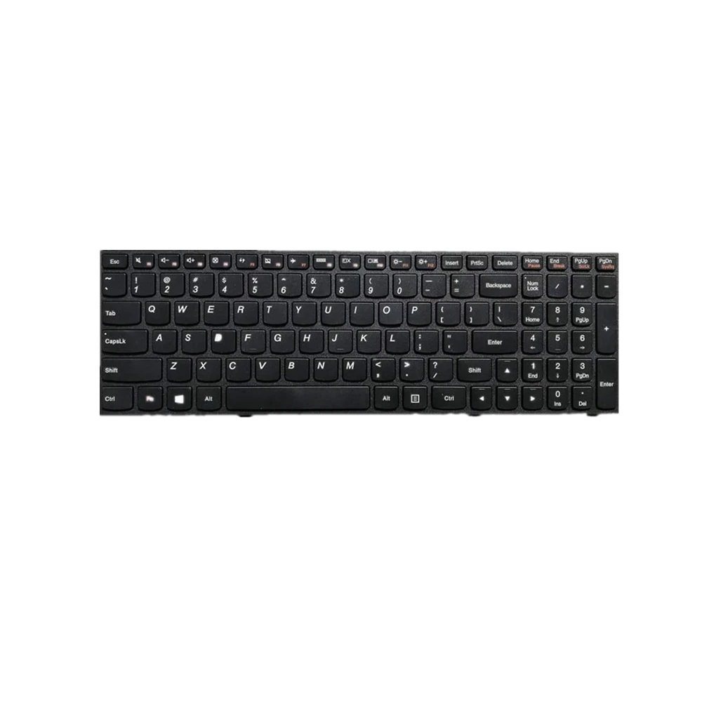 New Replacement Laptop Keyboard For LENOVO B70-80 B71-80 Colour Black With Black Frame Without Backlight US English Layout
