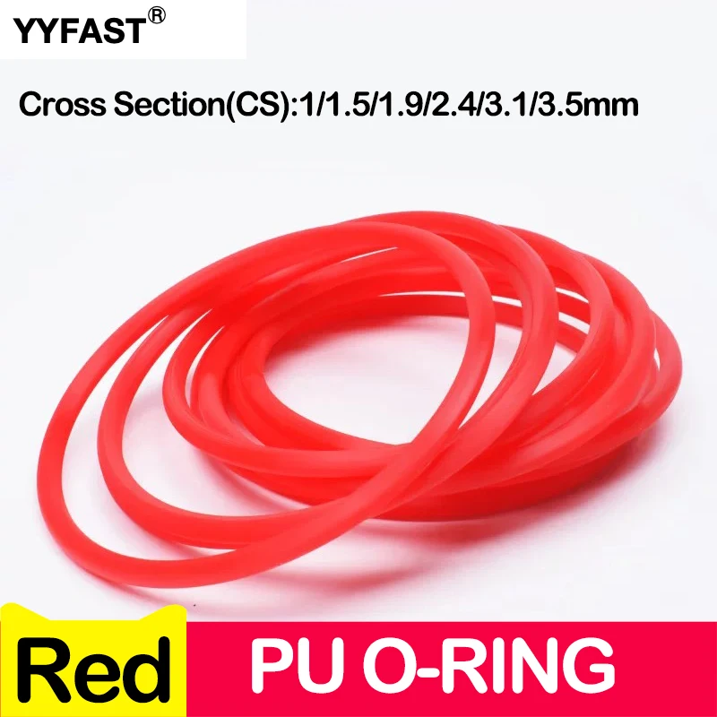 PU O Rings Sealing,WD CS 1/1.5/1.9/2.4mm,Polyurethane,Hardness 90,High Pressure,Highly Wear-Resistant and High Resilience