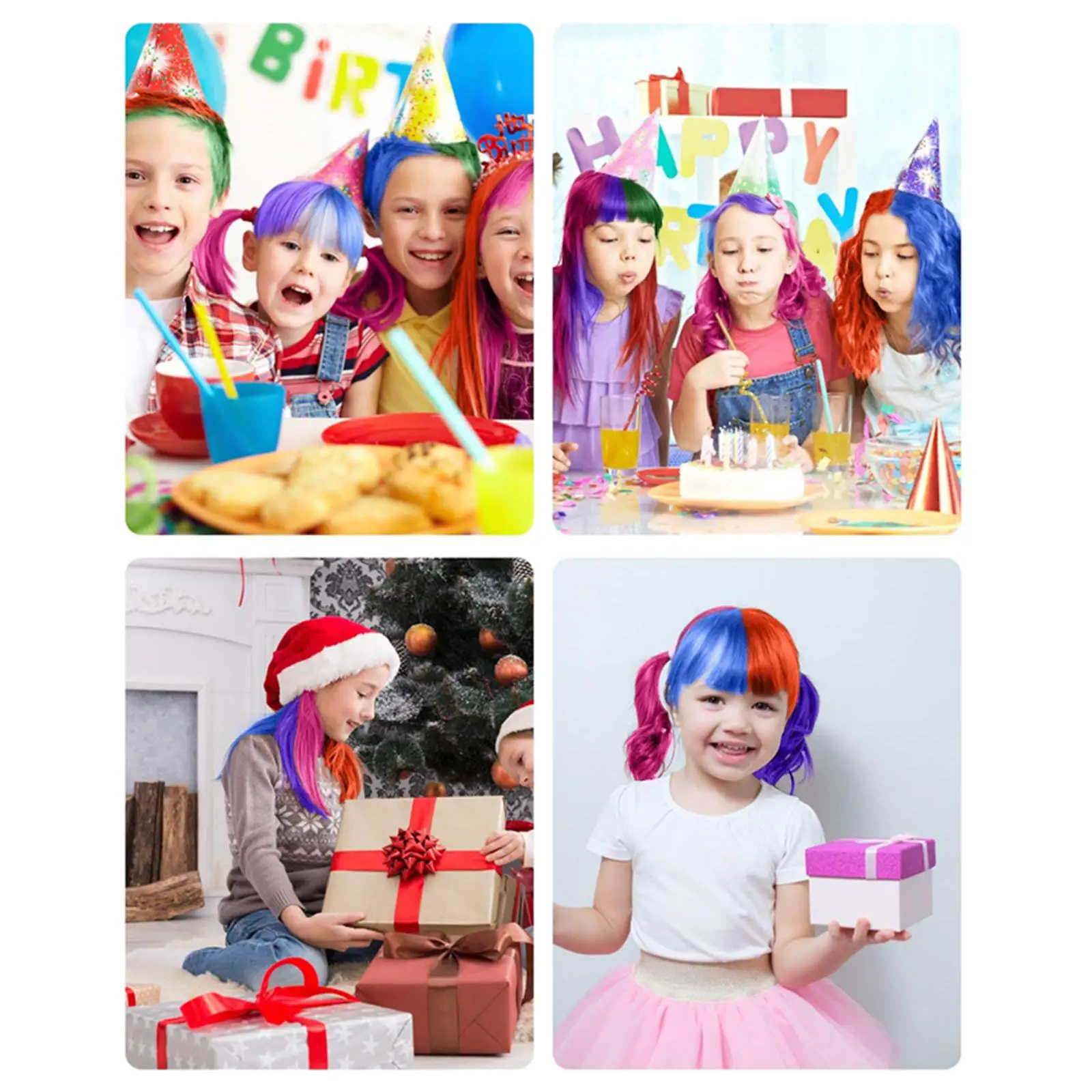 10 Color Hair Coloring Comb Washable Chalk Dye for Children Party DIY Beauty Tool Gift Set