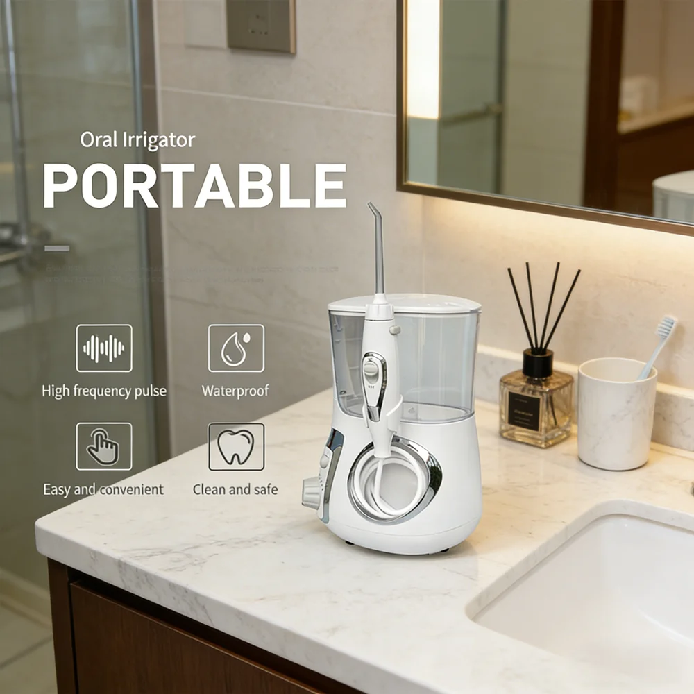 

10 Modes Electric Dental Care Water Flosser 800ML, Countertop Oral Irrigator for Fresh Breath & Healthy Gums