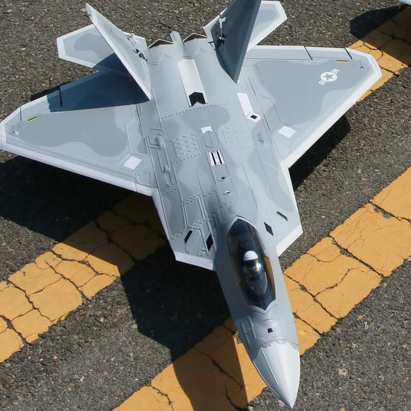 Sell Well 64mm F22 Conduit Remote Control Model Airplane With Retractable Landing Gear And Flaps Fixed Wing Raptor Fighter Toy