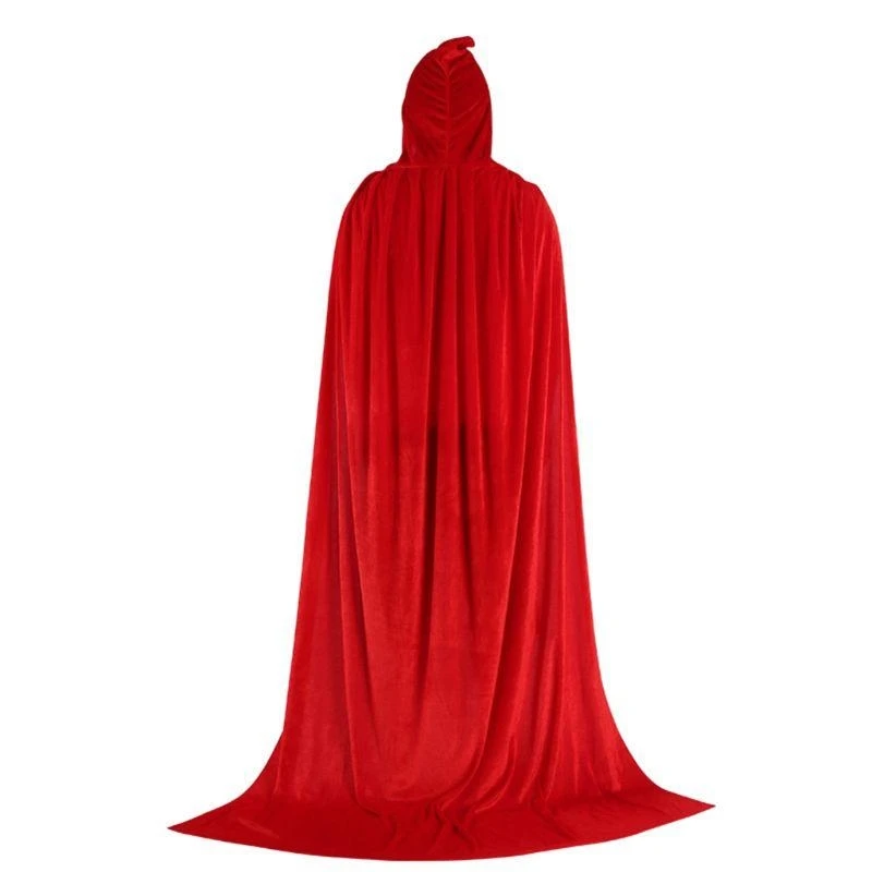 97QC القوطية المقنعين عباءة الكبار قزم الساحرة الطويل PURIM CARNIVAL HALOOWEEN CAPES ROBE