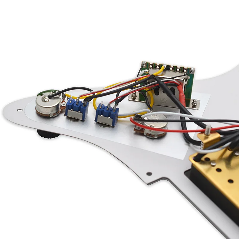 

Guitar HH Complete Pickguard Assembly Independent Coil Split 500K Control Pots Prewired Humbucker Pickguard Wiring For ST Guitar