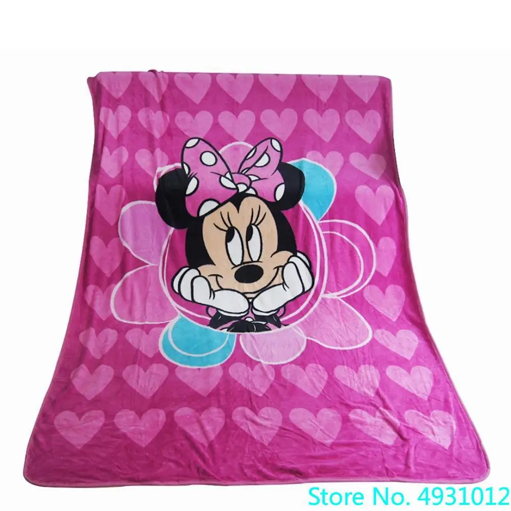 Cartoon Roze Sophia Prinses Minnie Mickey Mouse Dekens 157X229Cm Kinderen Liefde Tv Deken Beddekens