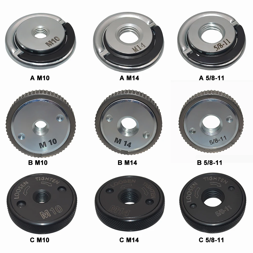 

M10 M14 5/8 дюймов-11 резьба, угловая шлифовальная пластина, фланец, гайка, аксессуар, Стопорная гайка, замена для алмазного режущего диска