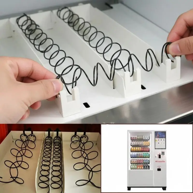 Multi Size Spiral Spring Beverage Vending Machine 4 5 7 11 Grids Adaptable Drink Dispenser Organizer for Cafeteria Office Use