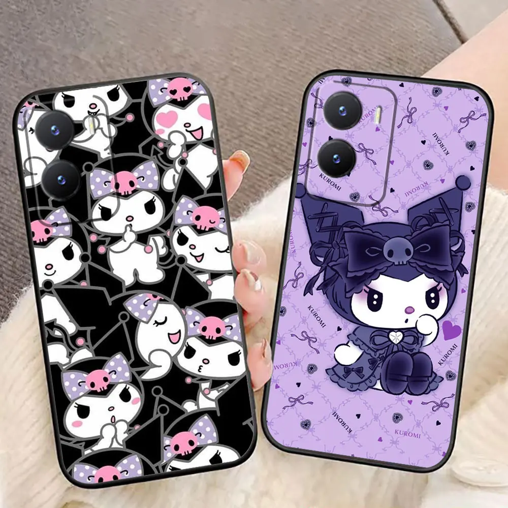 Cartoon Cute Kuromi Cover Phone Case For VIVO S1 V15 V17 V20 V20SE V21 V23 V23E V25 V25E V27 V27E V29 V29E V30 PRO Case Funda