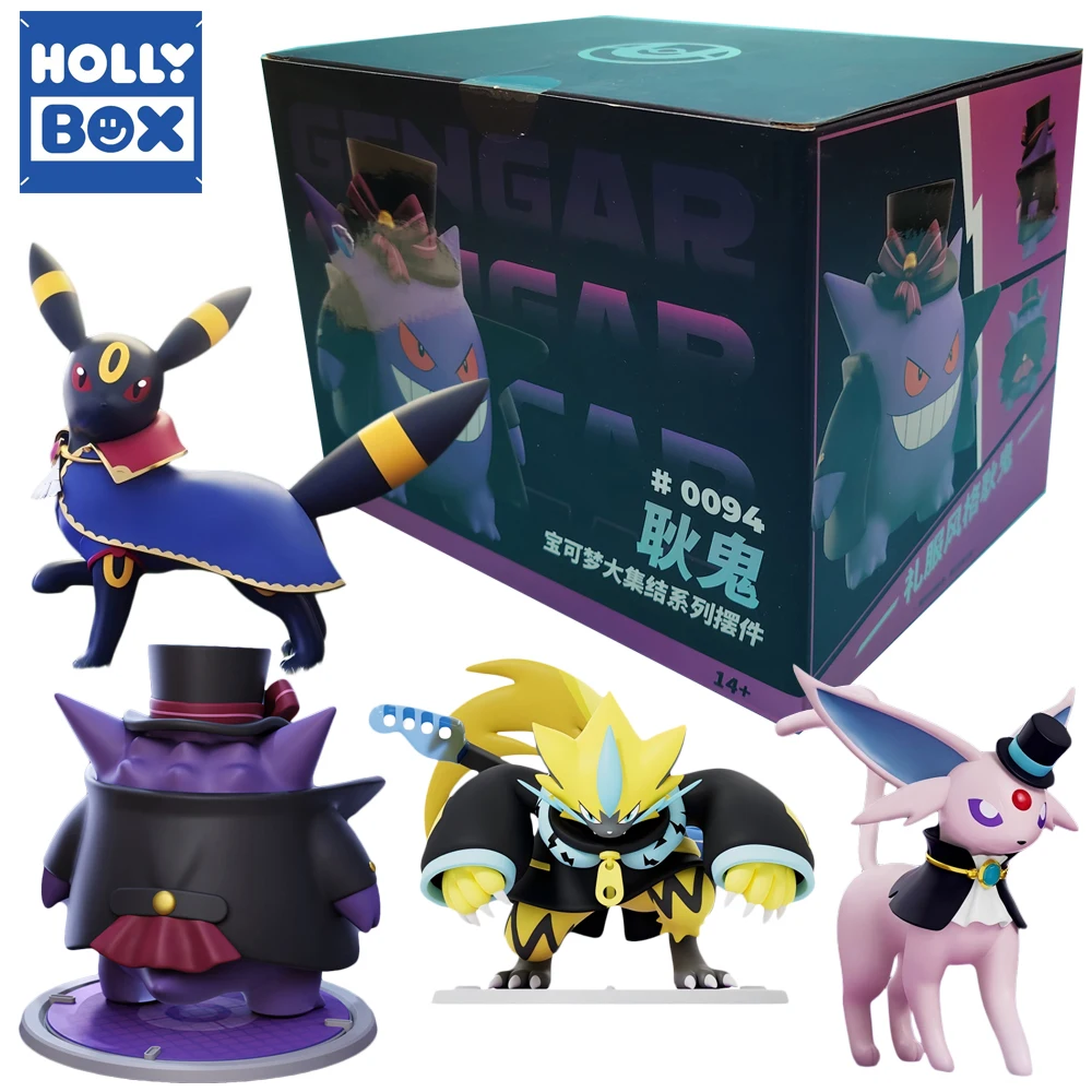 new-holly-box-genuine-pokemon-action-figures-anime-peripheral-zeraora-gengar-trendy-ornaments-decor-collection-gifts-for-fans