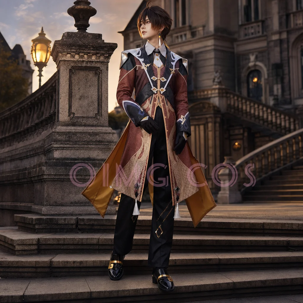 

Genshin Impact Zhongli Cosplay Costume Carnival Uniform Anime Halloween Costumes Masquerade Game