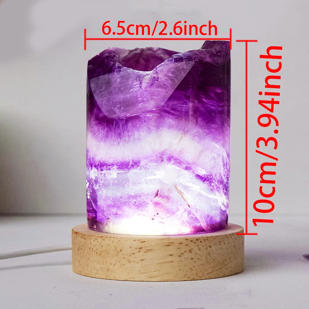 Natural Crystal Colorful Fluorite Cylindrical Pen Holder Home Bedroom Atmosphere Ornament Desktop Crystal Craft Home Decoration