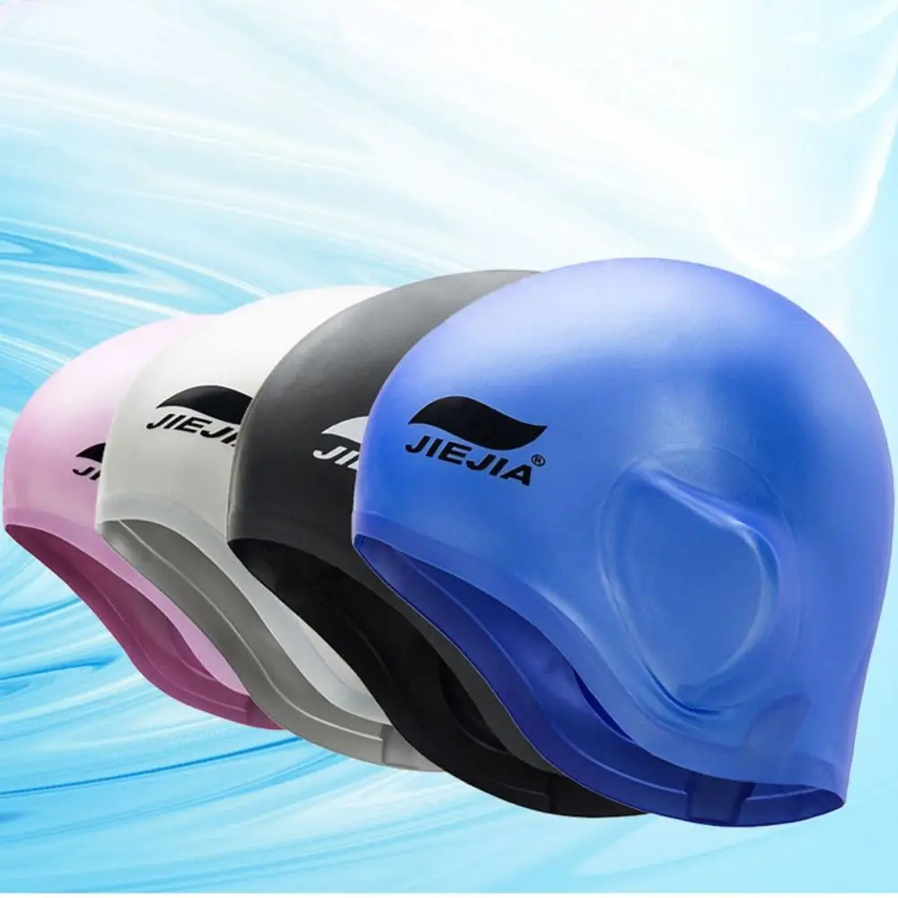 Attrezzatura Cuffie da bagno Piscina impermeabile Cuffia da piscina Cappello da sub ad alta elasticità Proteggi le orecchie Cappello da nuoto Cuffia da nuoto in silicone